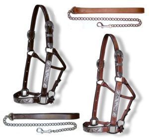 Show Halster Silver met Leadrope