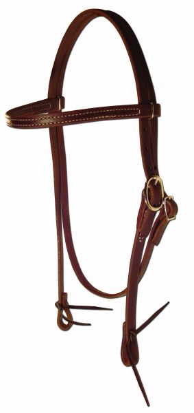 BCL 1 Straight Front Bridle  Oiled Stitched NP Hardware