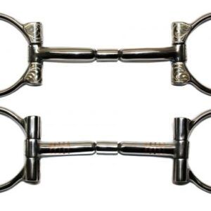 KS Stainless Steel Billy Allen D Ring Snaffle  SS Roller 5'' or 5,5"