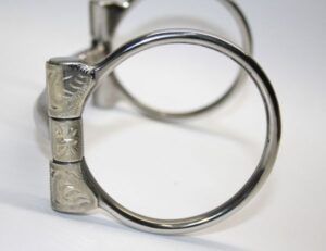 KS Stainless Steel Billy Allen D Ring Snaffle  SS Roller 5'' or 5,5" - Afbeelding 2