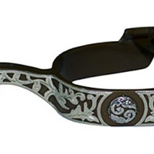 FG Spur Antique with Floral Concho Overlay